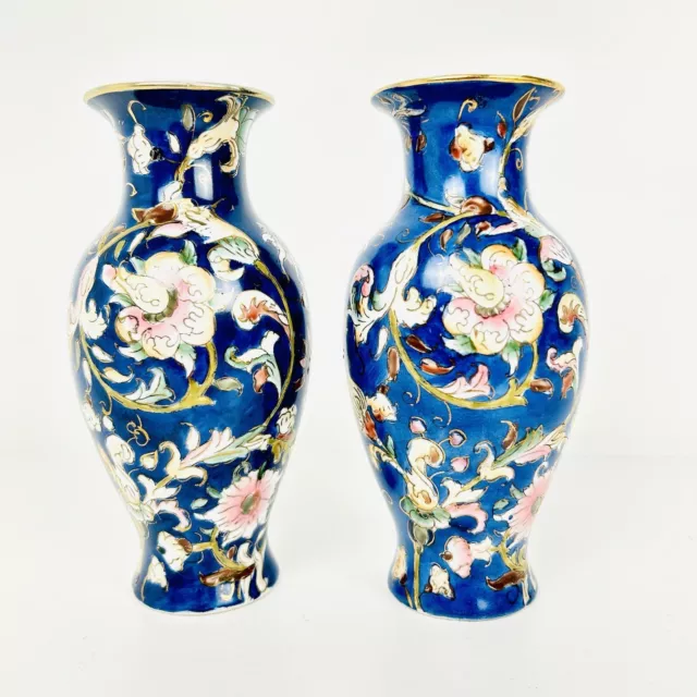 Decorative Baluster Chinese Vases Chinoiserie Florals classic home décor design