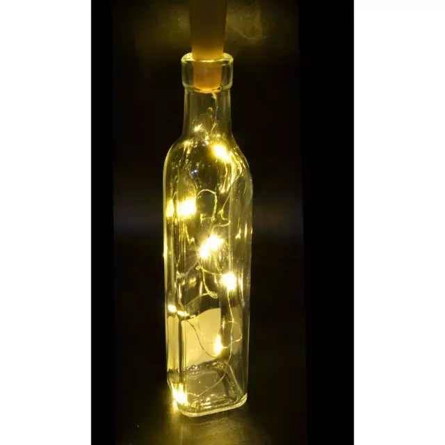 Corcho para Botellas 8er Micro Cadena De Luces LED Con 6h Blanco Cálido 80cm #04