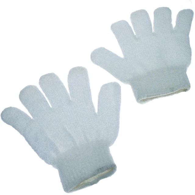 Exfoliating Bath Mitt Shower Loofah Accessory - White