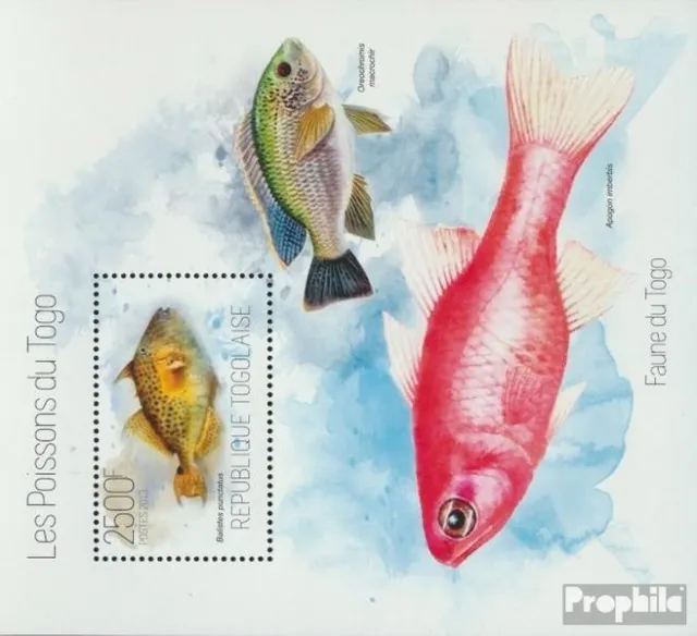 Briefmarken Togo  Mi Block 870 postfrisch Fische