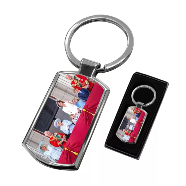 Queen Elizabeth II Prince Charles Prince Williams Royal Family Portrait Keyring