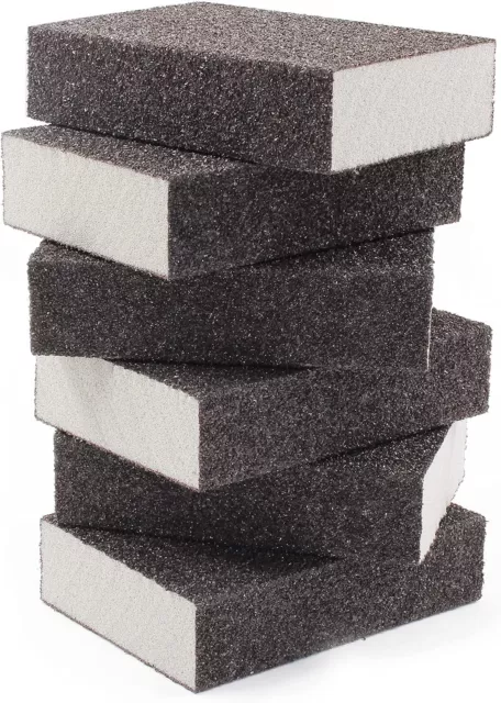 Jersvimc 36 Grit Coarse Sanding Block 12Pc Wet Dry Sanding Sponge Foam Sandpaper