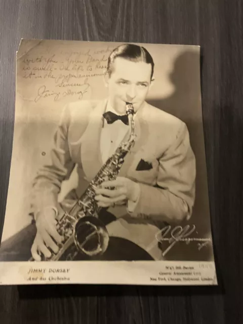 JIMMY DORSEY Hand Signed ✍️ 8x10 Photo ~ BIG BAND ERA Dated 1942