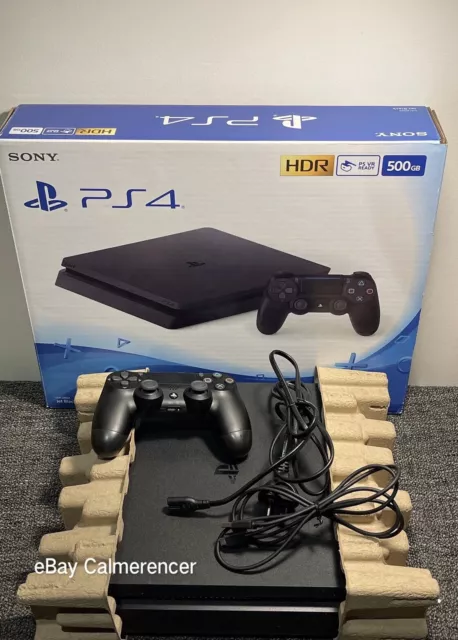 Sony PlayStation 4 (PS4) Slim 500gb Console Used Jet Black - Boxed- Great Condit