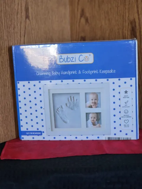 5010. New "Bubzi Co" Baby Handprint & Footprint Keepsake Picture Frame