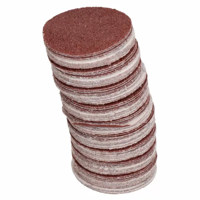 100 Pk Hook/Loop DA Sanding Grinding Abrasive Pad Mixed Grit Discs 2" (50mm)