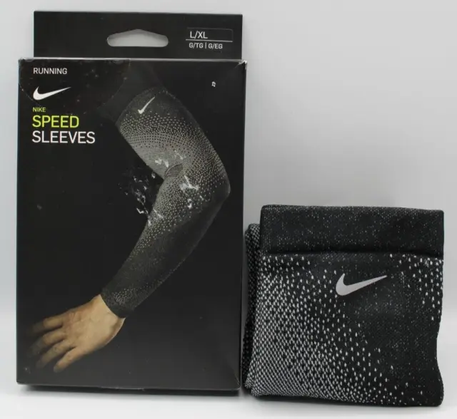 Nike Speed Arm Sleeves Adult L/XL Black/Grey/Silver