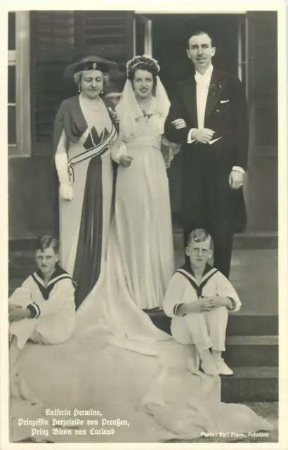 Hermine & Princess Herzeleide of Prussia prince Biron von Curland royal wedding