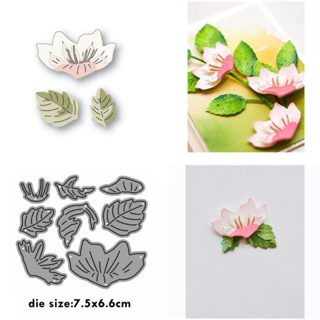 Layer Blooms Flowers Metal Cutting Dies Cuts Stencils Scrapbooking Paper Crafts