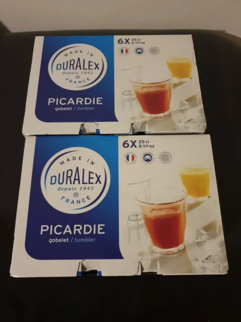 2 X 6 Duralex Picardie Tumblers - Drinking Glass - Strong Glass