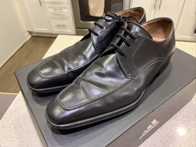Magnanni Men’s Size 12 M Black Leather Classic Italian Lace Up Dress Shoes