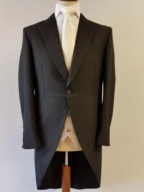 Coda uomo NUOVO misto lana nero matrimonio Ascot abito da mattina abito coda giacca