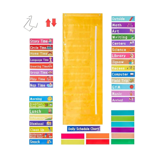 DAILY SCHEDULE POCKET Chart Classroom Chart for Activity Office