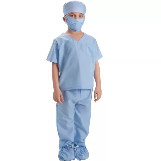 Dress Up America Blue Doctor Scrubs Toddler Costume Kids Pretend Play Outfit