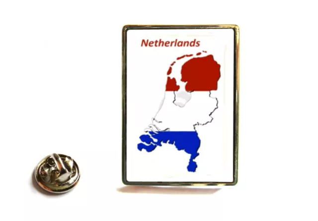 Netherlands Dutch Flag Map Lapel Pin Badge Tie Pin Gift