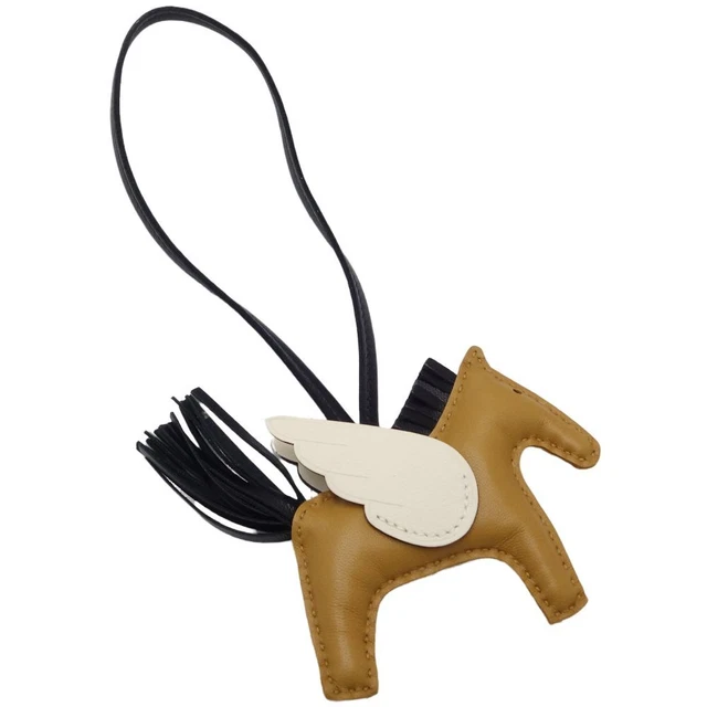MINT! HERMES Rodeo Pegase PM Bag Charm Leather /083454