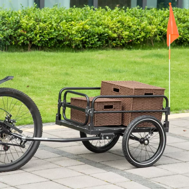 BIKETRAILER BIKE WAGON Bicycle Cargo Trailer w/ Suspension, 2 Wheels