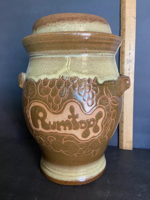 Vintage Large 12.5” Rumtopf Salt Glazed Stoneware Crock Jar W. Germany Pottery