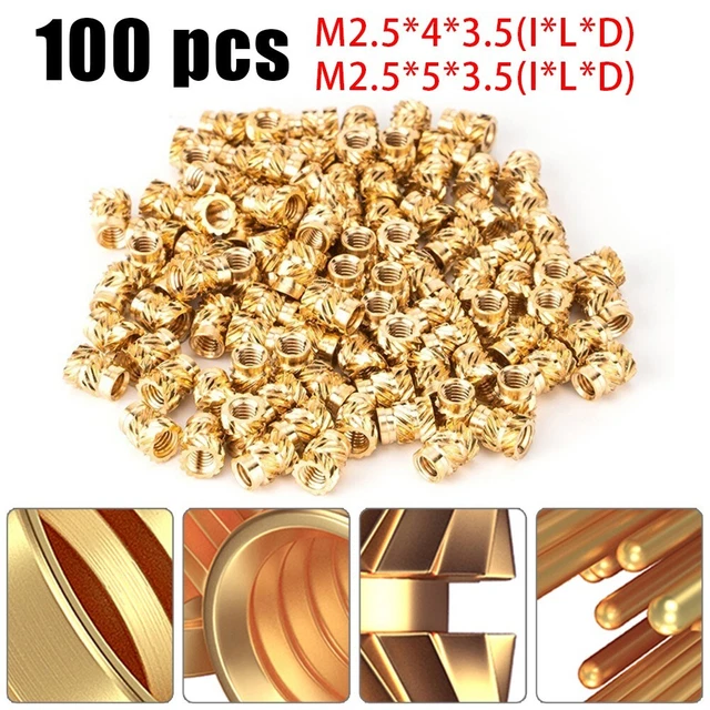 Threaded Insert Electronics For 3D Printer For Solid Fixing Inset Nuts