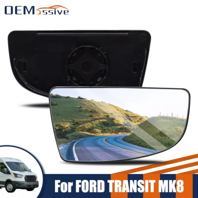 Right/Driver Side Door Wing Mirror Glass Lower Plate For Ford Transit Mk8 2014-
