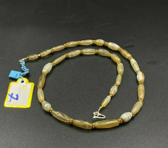 OLD Beads Antique Trade Jewelry Agate Necklace Ancient Antiquities Burmese 3