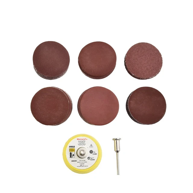 Disco Abrasivo Lamellare Per Levigare E Lucidare - 50mm X 25mm, Grana P120, Gambo 6mm | Per Legno E Metallo