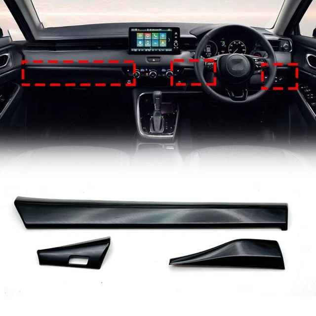 3 pezzi auto, nero, console centrale, cruscotto, decorativo Q4Y1