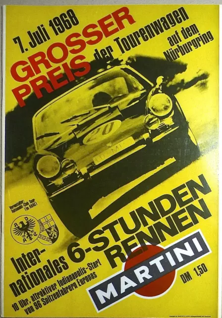 7. Juli 1968 Grosser Preis der Tourenwagen Nürburgring PROGRAMMHEFT å IV04 *