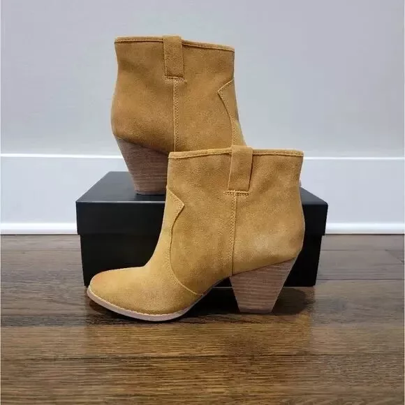 NEW Splendid Women's Erin Suede Booties - TAN- Size 7.5  RETAIL $150