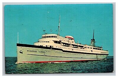 Vintage 1964 Advertising Postcard SS Milwaukee Clipper Great Lakes Luxury Liner