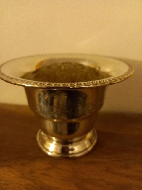 Vintage Epns Flower Bowl With Glass Flower Frog