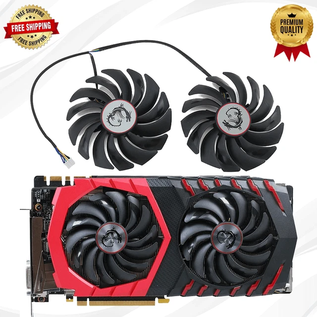 PLD10010S12HH GPU Fan for MSI GTX 1080 Ti 1070 1060 RX 470 480 570 580 PLD10010B