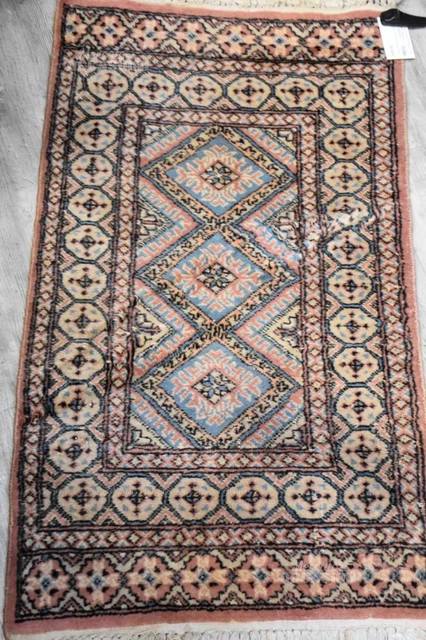 Alfombra Rosa Blanco Azul 60x100 CM de Lana