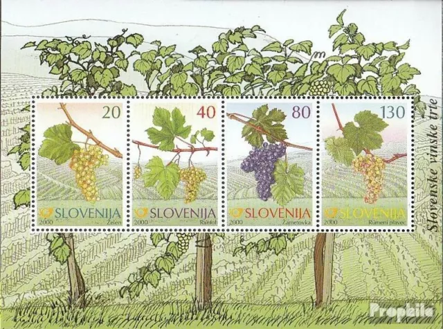 Eslovenia Bloque 11 (edición completa) usado 2000 viejos Uvas