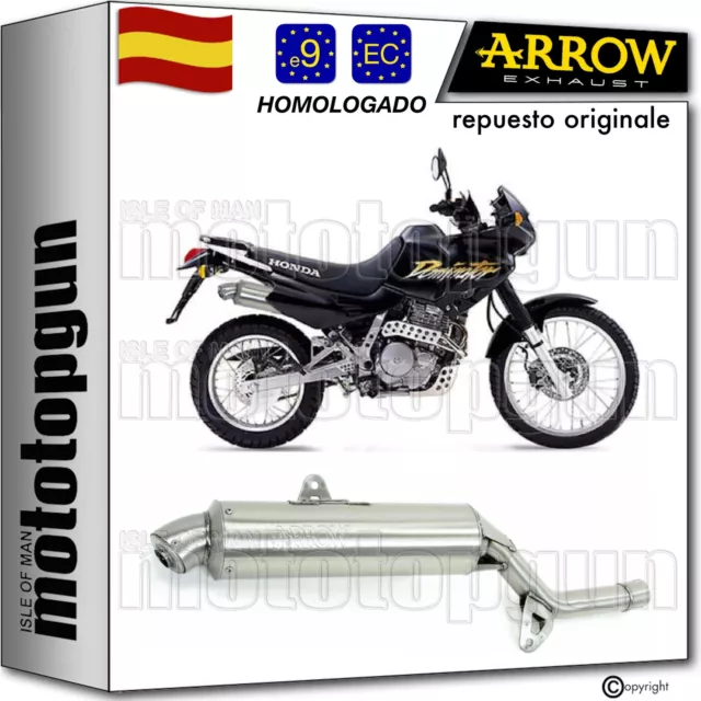 Arrow Tubo Escape Homologado Paris Dacar Acero Honda Nx 650 Dominator 1991 91