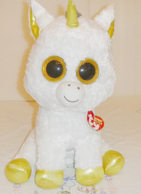 TY Beanie Boo Boos Pegasus the Mystical Unicorn ~ with Tag Large 16"🌸 Beautiful