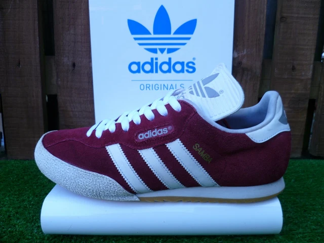 Caracterizar Muy lejos Uluru ADIDAS SAMBA SUPER 80s casuals UK 9 BURGUNDY/WHITE/GREY RARE COLOURWAY  LOOK!! £100.00 - PicClick UK