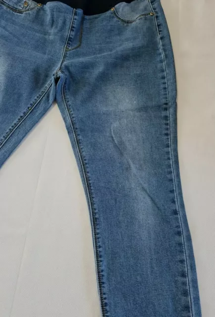 Damen Denim Umstandsjeans Boohoo Größe 10 blau Nr. 2908 3