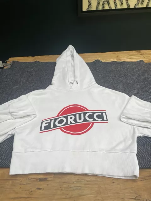 FIORUCCI WOMEN S BUNNY Hoodie Sweatshirt White Pullover Size Small S RRP 129 30.00 PicClick UK