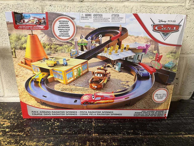 Disney Pixar Cars Race Around Radiator Springs Playset OPEN DAMAGED BOX SEE PICS