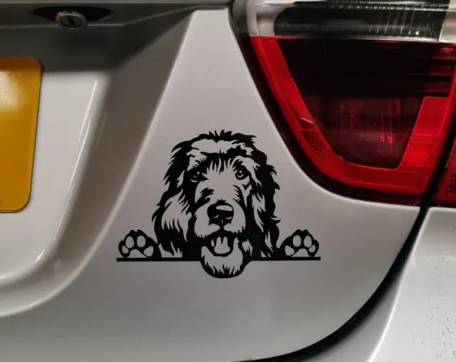 scottish deerhound Peeking Dog,Decal Sticker Car Van Bike Bumper Window Laptop