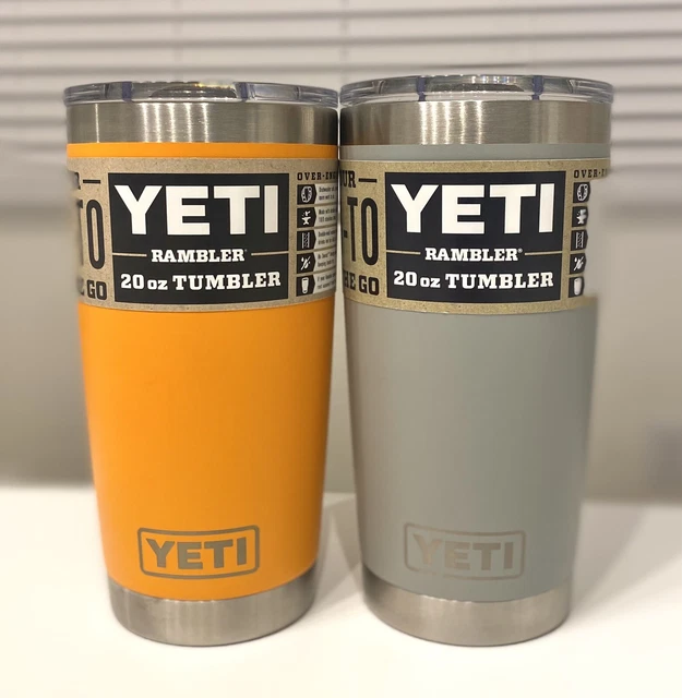 YETI RAMBLER 20 oz Tumbler w/Magslider lid King Crab Orange & Granite