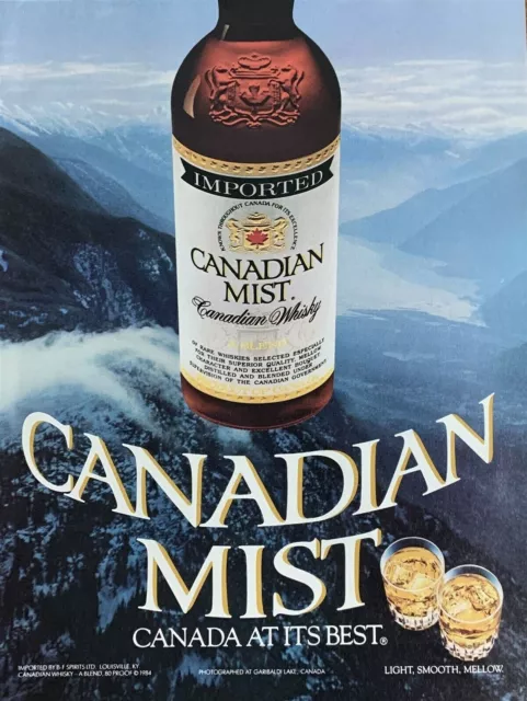 1984 CANADIAN MIST Whisky Canada At Its Best Vintage PRINT AD
