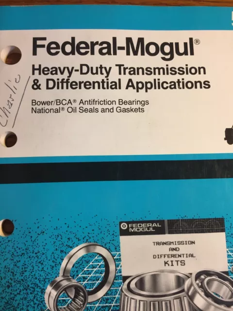 1991 Federal-Mogul Transmission Differental Parts Catalog
