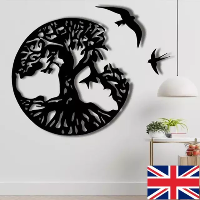 Tree of Life Metal Wall Art Hanging Home Living Room Decor Garden Sculpture UK