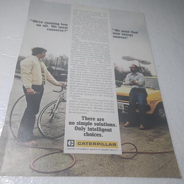 Catepillar Print Advertsmnt 1970s OR GET ANY 3 ADS FOR $24! FLIPSIDE Holiday Inn