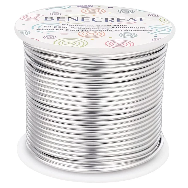 12 Gauge 100FT Silver Aluminum Wire Anodized Jewelry Craft Wire Bea...
