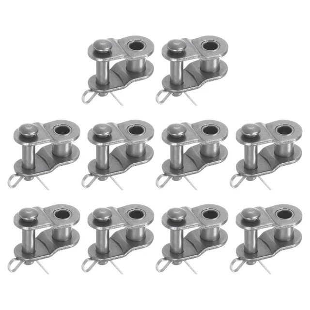 10pcs #25 Chain Offset Half Link Roller 1/4" Pitch Carbon Steel for 04C Chain