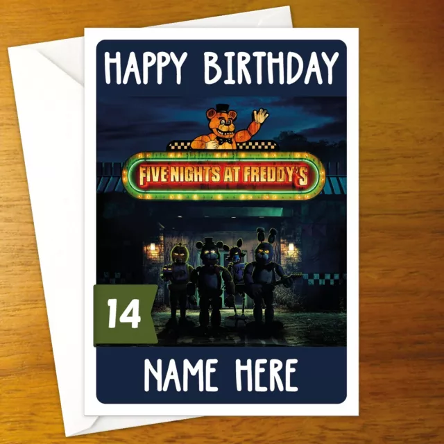 I printed (and designed) another FNAF birthday card! This time I