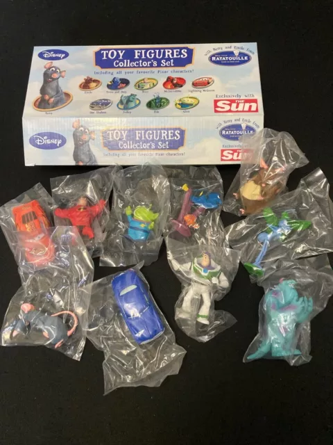Disney Pixar Toy Figures Collector's Set The Sun Exclusive - ratatouille,cars